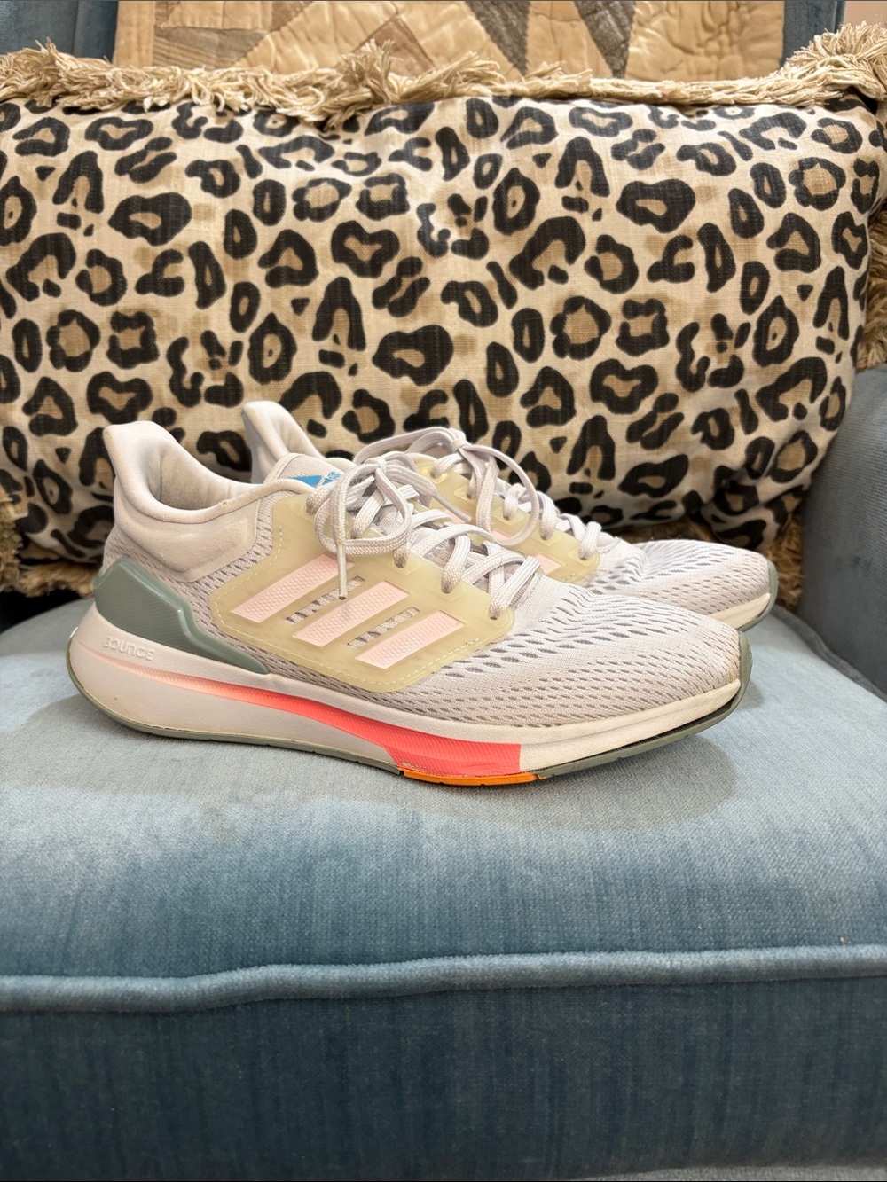 Adidas EQ21 Women's White & Pink Running Shoes